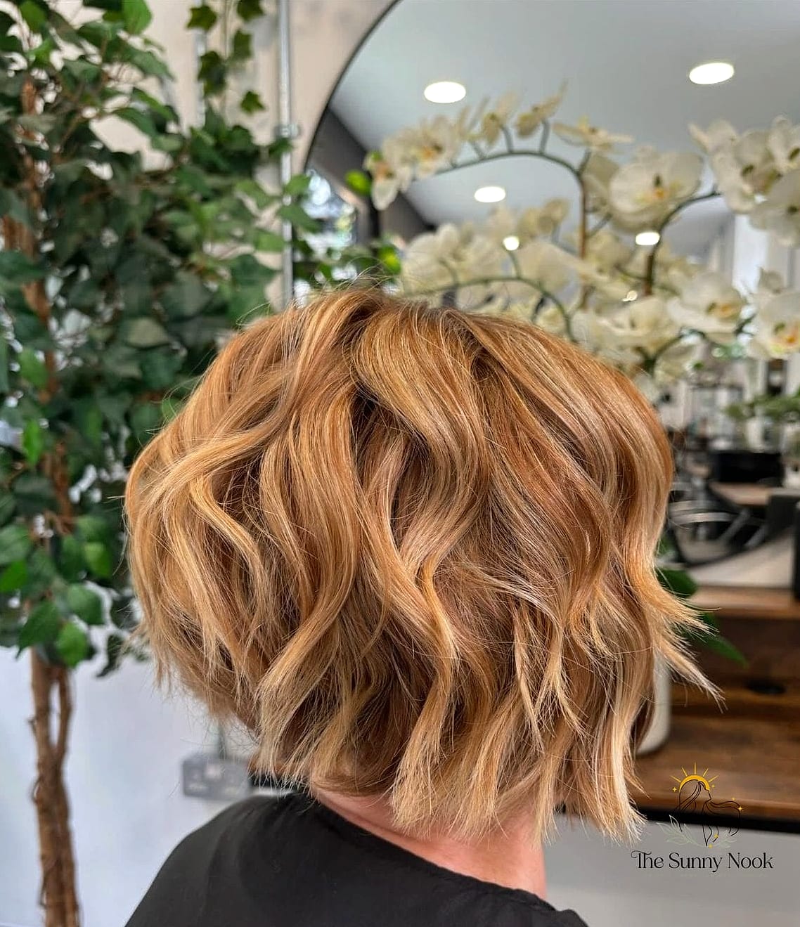 15 Gorgeous Wavy Hairstyles Short Hair for Every Hair Type 15 Copper Wavy Bob for Fine Hair