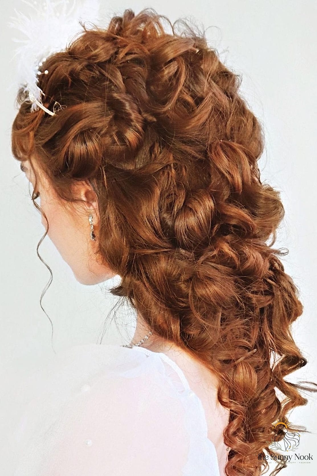14 Regency Hairstyles Ideas You Need to Try Right Now 8 Curled Updo with Pearl Pins