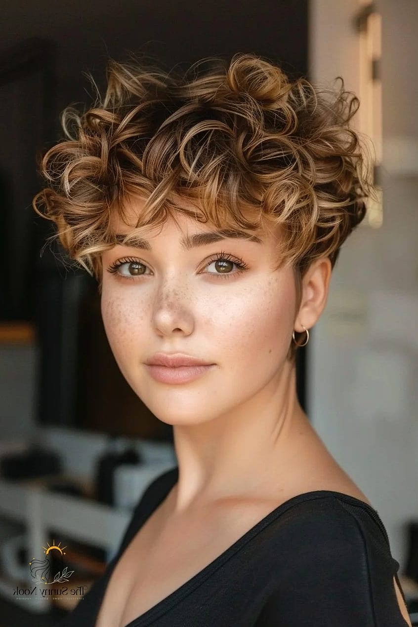 Curly Pixie with Defined Ringlets