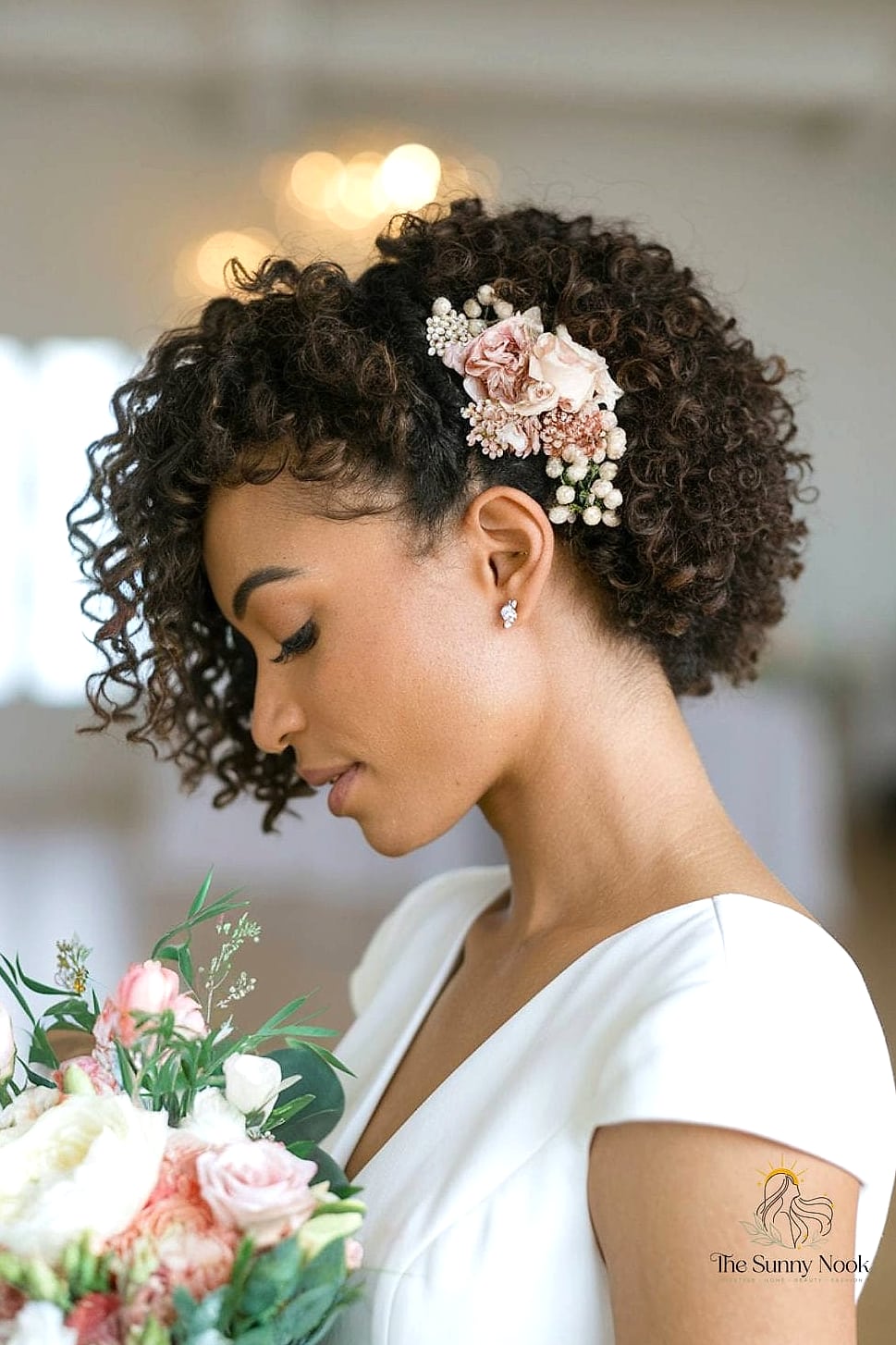 17 Bridesmaid Hairstyles For Short Hair That Are Both Cute and Low Maintenance 5 Curly Shag With Face-Framing Pieces