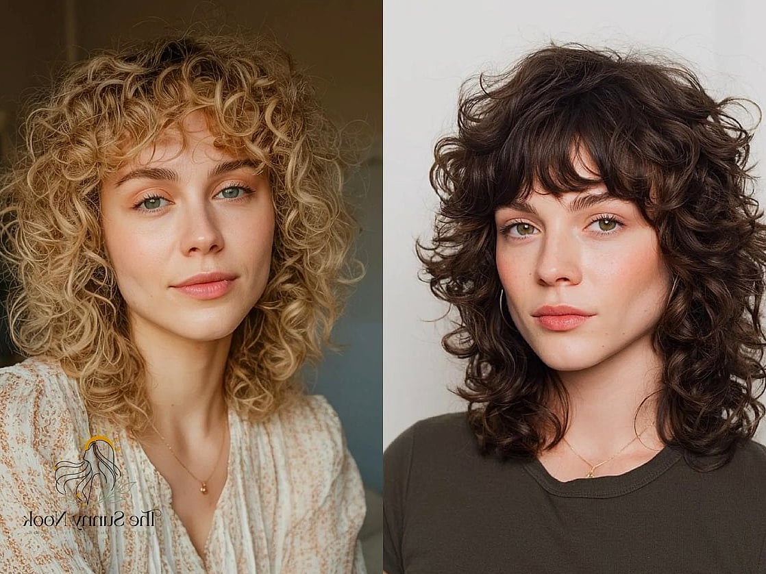 18 Cute Short Hairstyles For Short Hair That Work on Every Hair Length 6 Curly Shag with Bangs