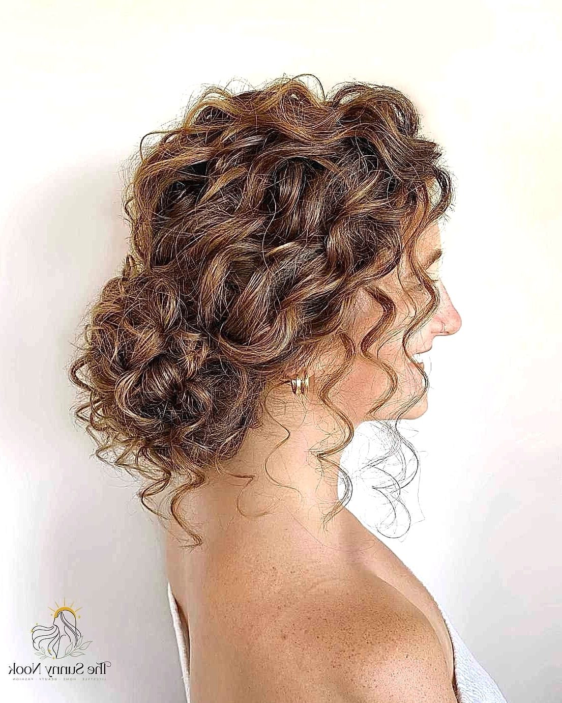 17 Hairstyles Updo Easy That Belong on Your Inspiration Board 16 The Curly Updo with Face-Framing Pieces