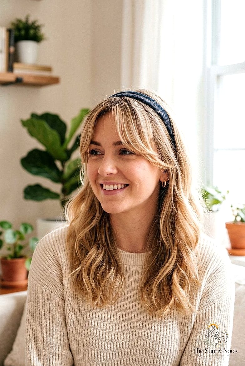 18 Stunning Short Hair Headband Hairstyles Worth Bookmarking Today 15 Curtain Bang Bob with Padded Headband