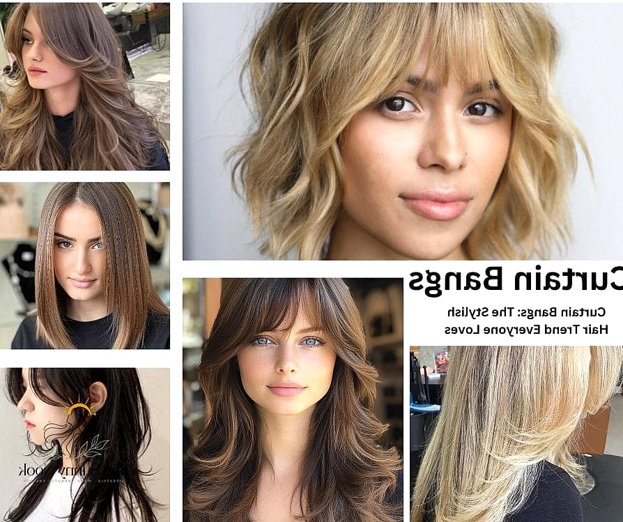 14 Hairstyles For Back To School That Prove This Trend Is Here to Stay 4 Curtain Bangs With Face-Framing Layers