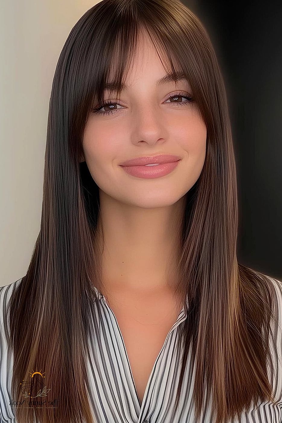 15 Sleek Hairstyles Straight Hair That Are Both Cute and Low Maintenance 7 Curtain Bangs With Long Layers