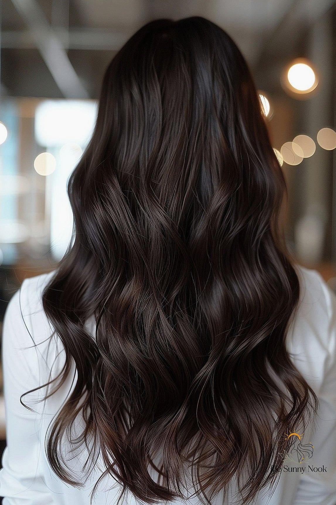 Dark Brown Curtain Bangs