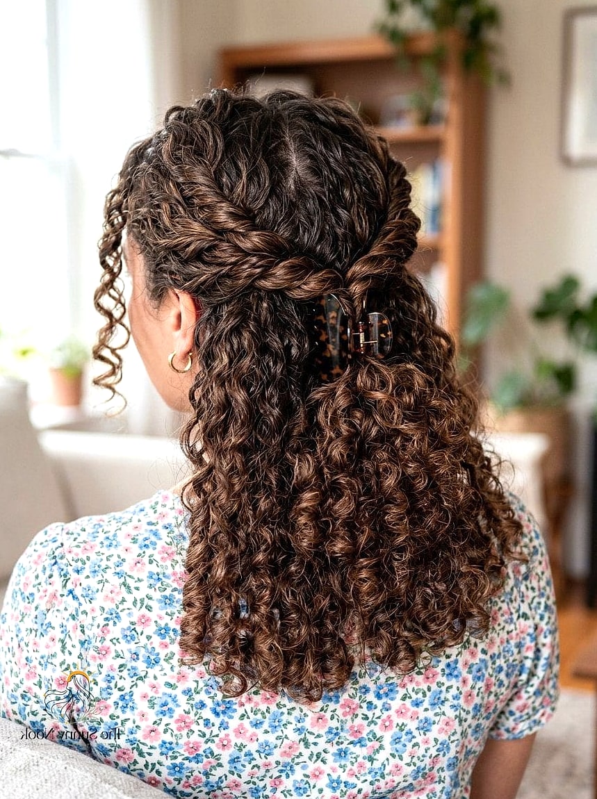 Double-Twist Claw Clip Half Up