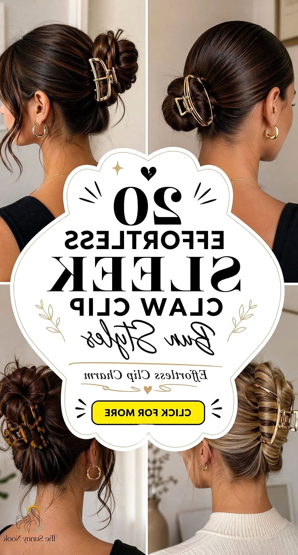 Fancy Claw Clip Bun with Smooth Finish