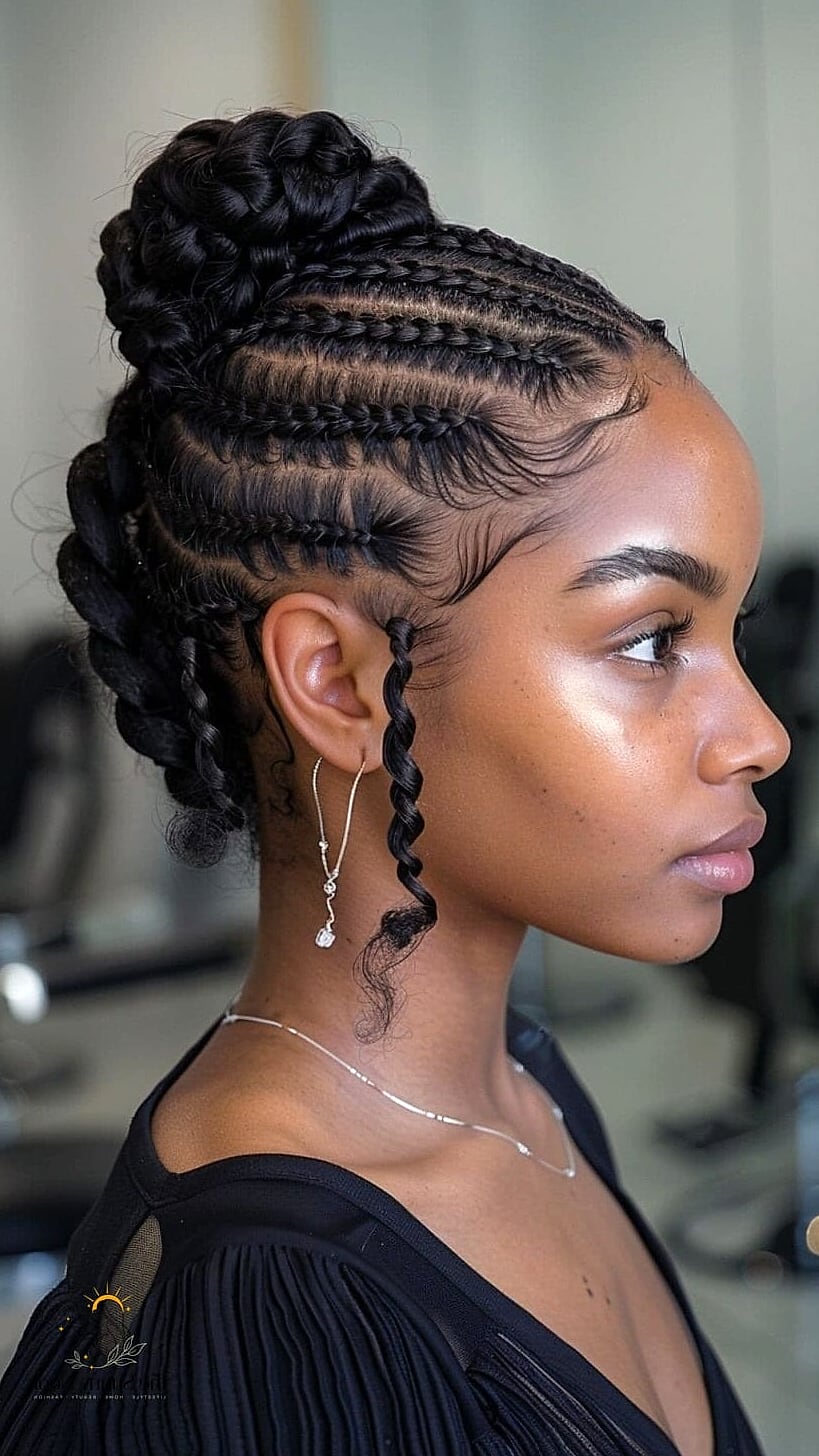 Feed-In Braids into a Ponytail