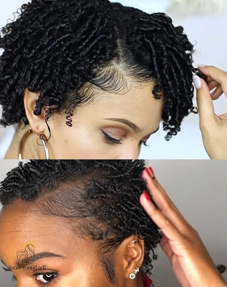 7 Cute 4C Hairstyles Short Hair You'll Want to Re-Create Immediately 3 Finger Coils With a Side Part