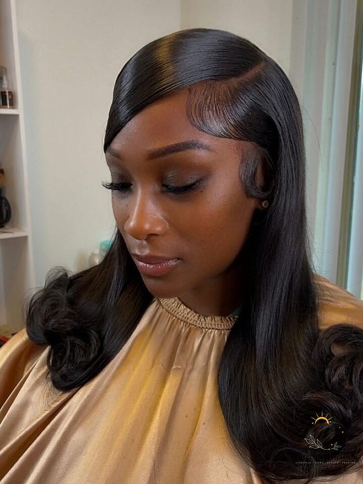 Glossy blunt lob