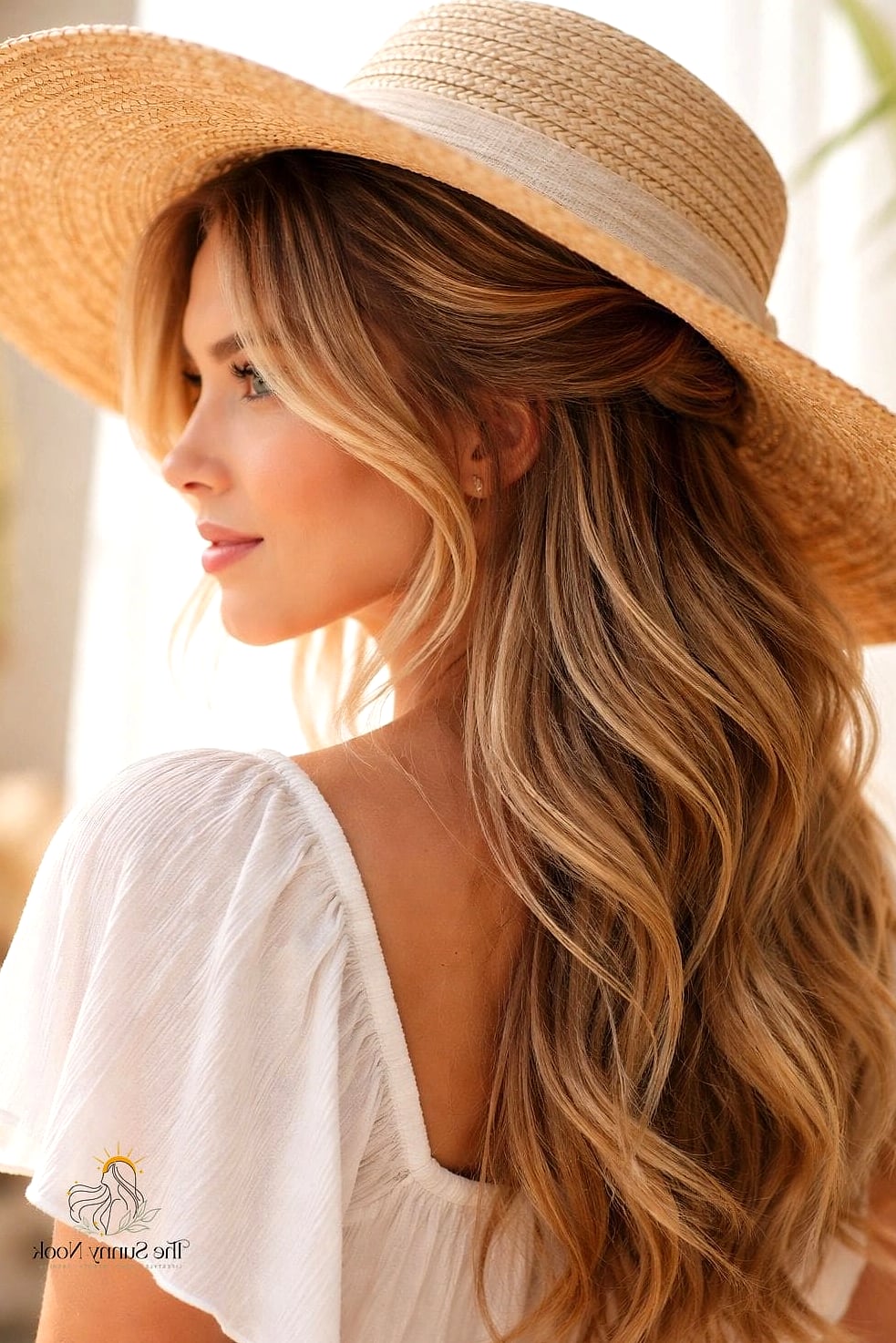 Half-Up Half-Down With a Newsboy Cap