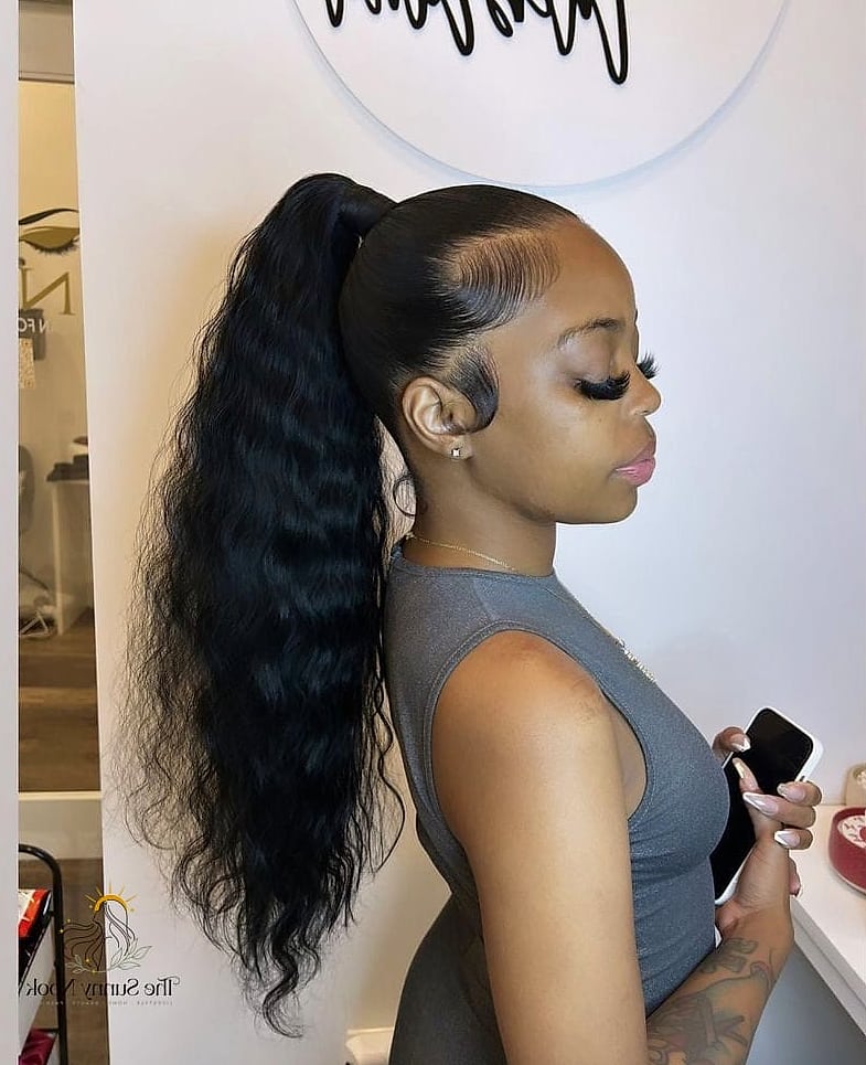 23 Slick Ponytail Hairstyles That Work on Every Hair Length 10 Half-Up Ponytail with Loose Waves