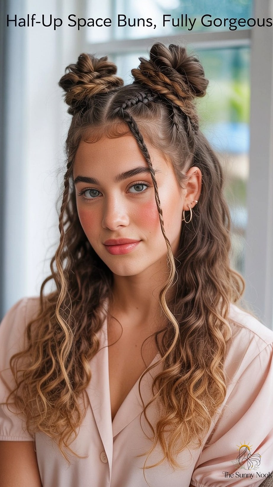23 Cute Hat Hairstyles That Are Trending on Pinterest This Week 6 Half-Up Space Buns With a Bucket Hat
