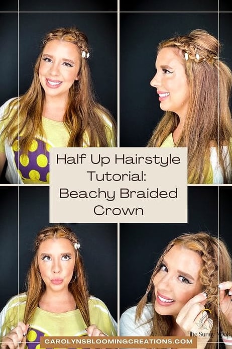 22 Easy Beach Hairstyles That Are Actually Easy to DIY 3 Half-Up Top Knot