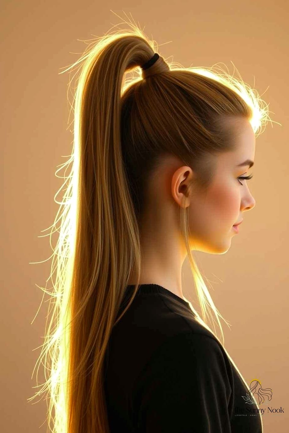 High Ponytail with a Sleek Base