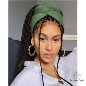 18 Knotless Braid Hairstyles Ideas You Need to Try Right Now 19 Knotless braids with head wrap