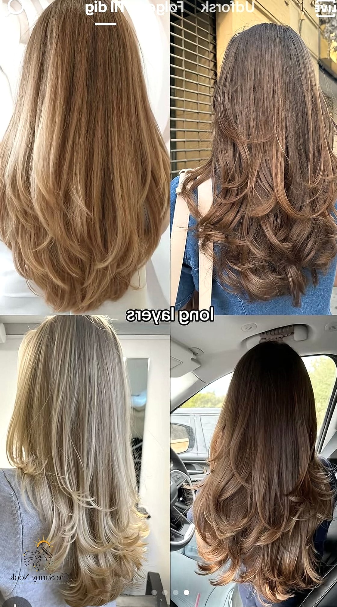 Long Layers with Side-Swept Bangs