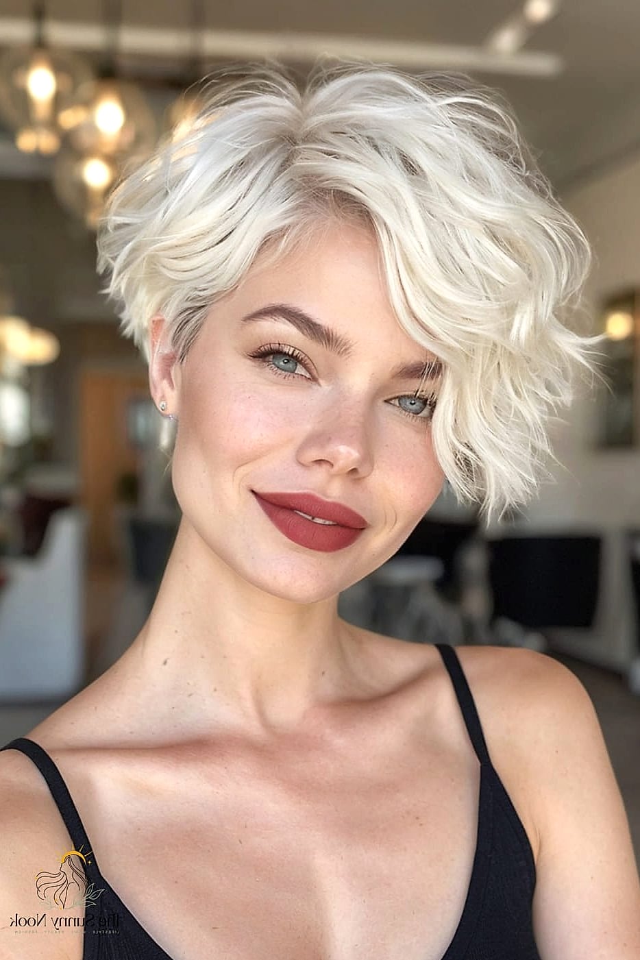 21 Pretty Hairstyles For Short Hair Inspo That's Giving Us Everything 17 Long Pixie With Side Bangs