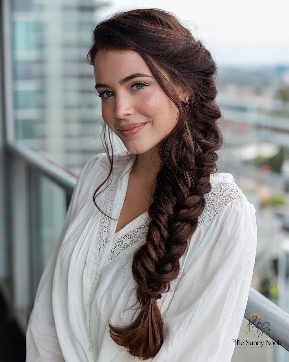 17 Long Thick Hair Hairstyles That Are Both Cute and Low Maintenance 5 Loose Fishtail Braid For Thick Long Hair