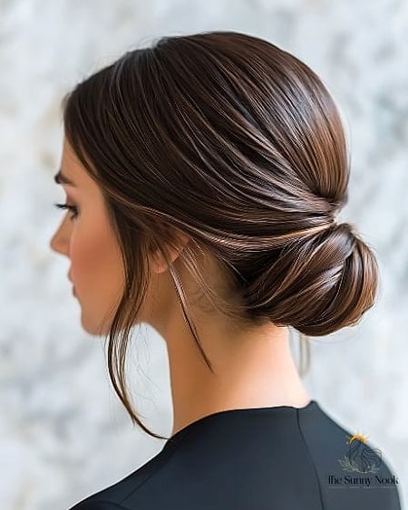 Low Bun with Face-Framing Pieces
