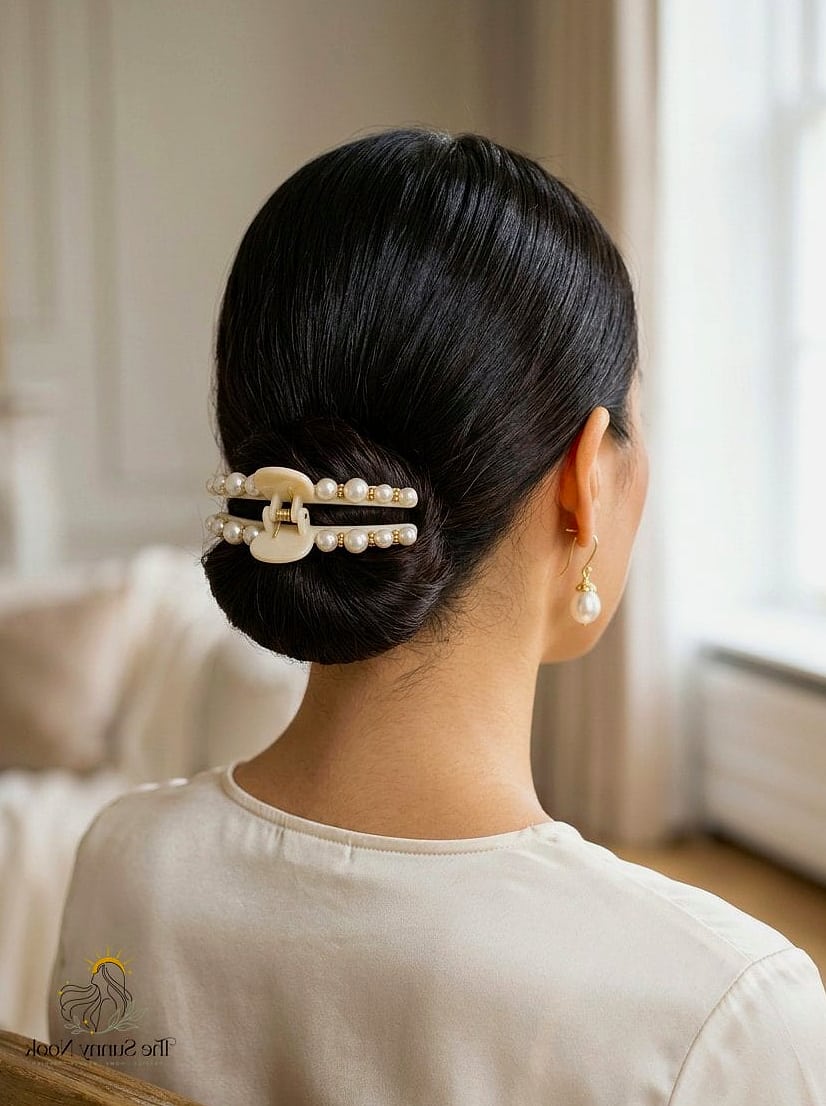 Low Claw Clip Chignon for Office Days