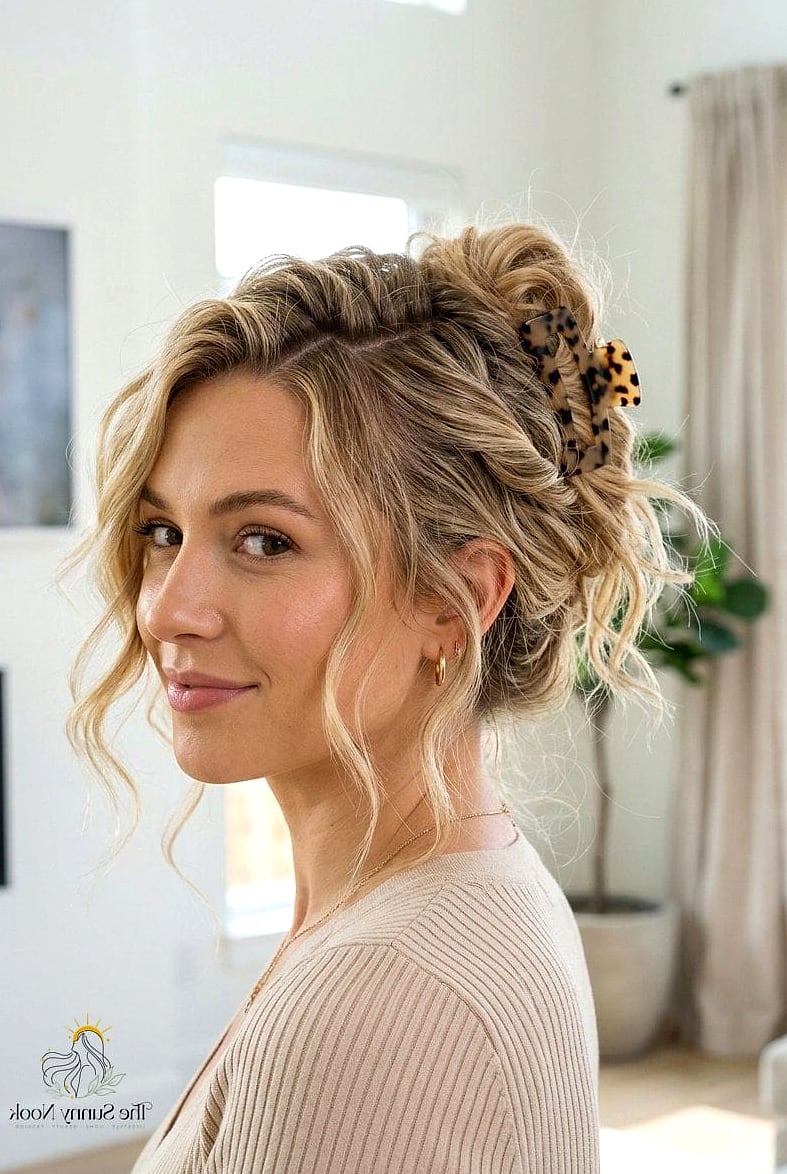 Messy Claw Clip Updo for Relaxed Days