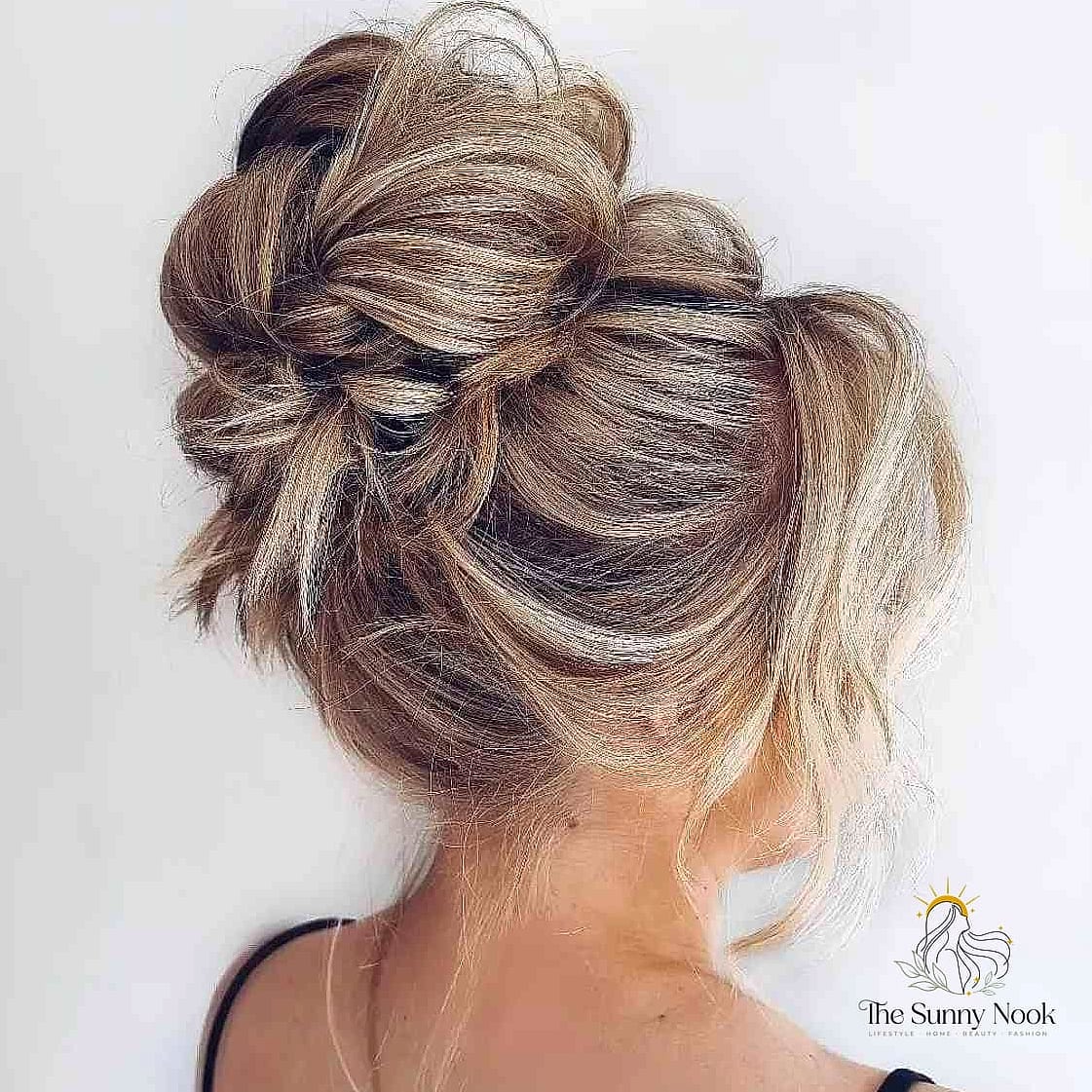 17 Hairstyles Updo Easy That Belong on Your Inspiration Board 18 The Messy High Bun with Volume