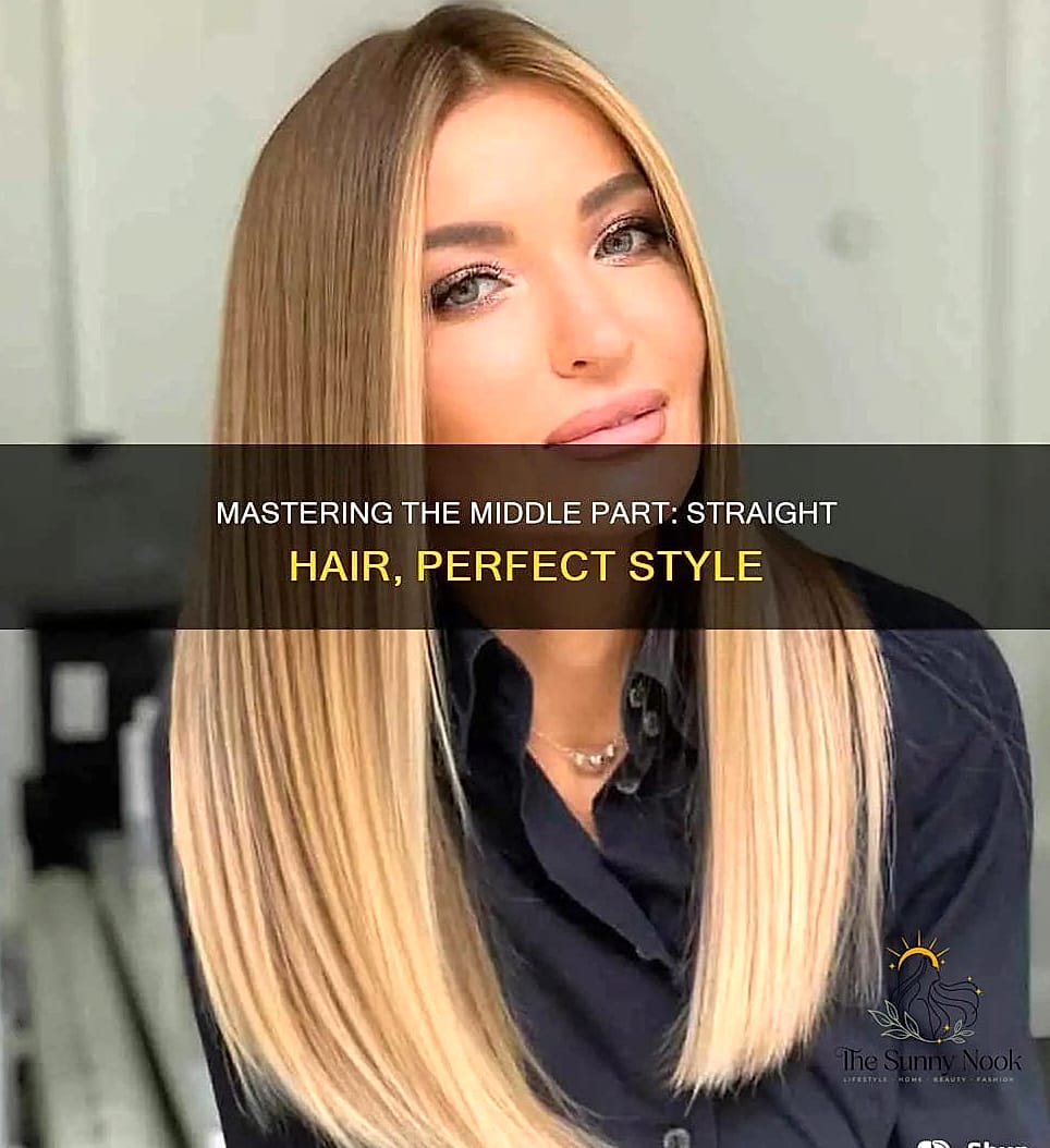 15 Sleek Hairstyles Straight Hair That Are Both Cute and Low Maintenance 4 Middle Part Lob