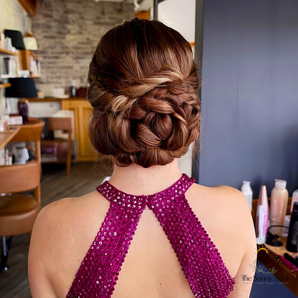 23 Updo Hairstyles For Prom Everyone Is Pinning Right Now 3 Neat Overlap Prom Updo
