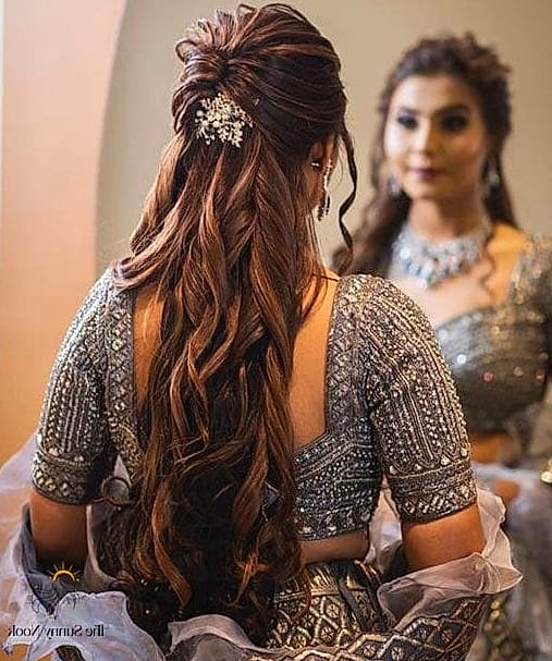 16 Open Hairstyles For Lehenga for When You Need a Fresh Change 17 Old Money Waves With a Deep Side Part