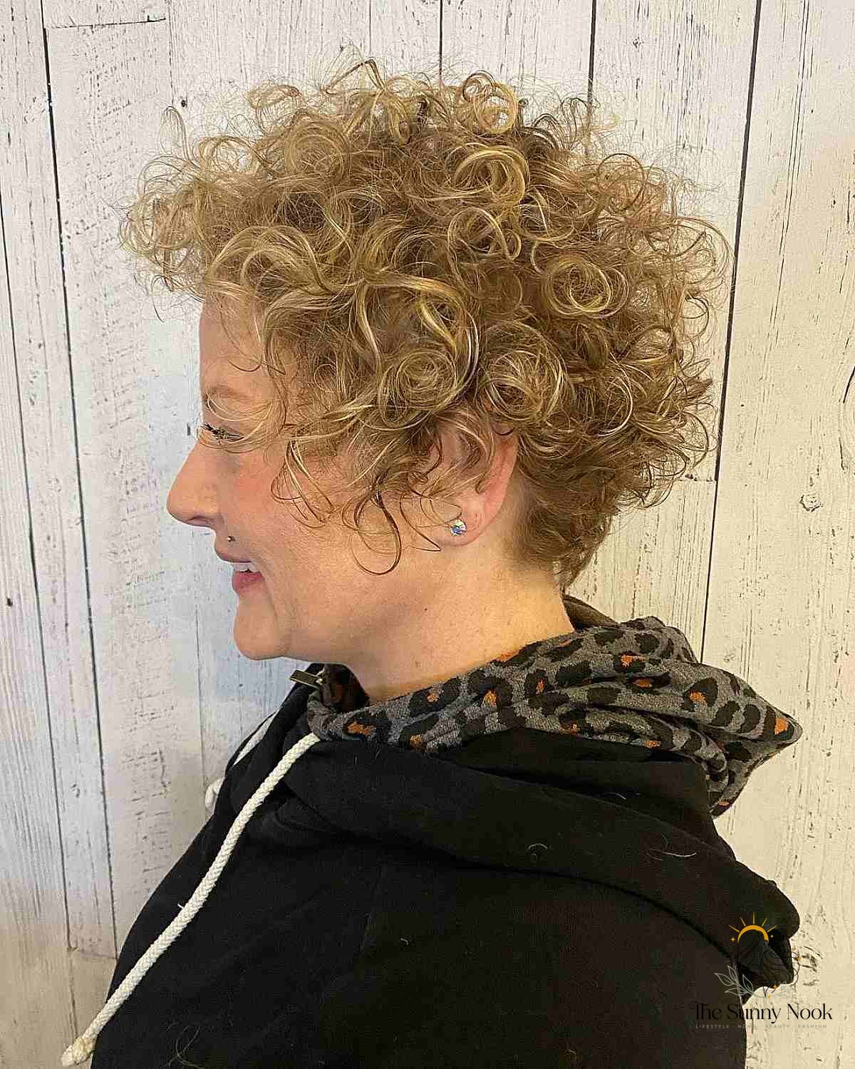 Pixie Cut on Tousled Curly Hair