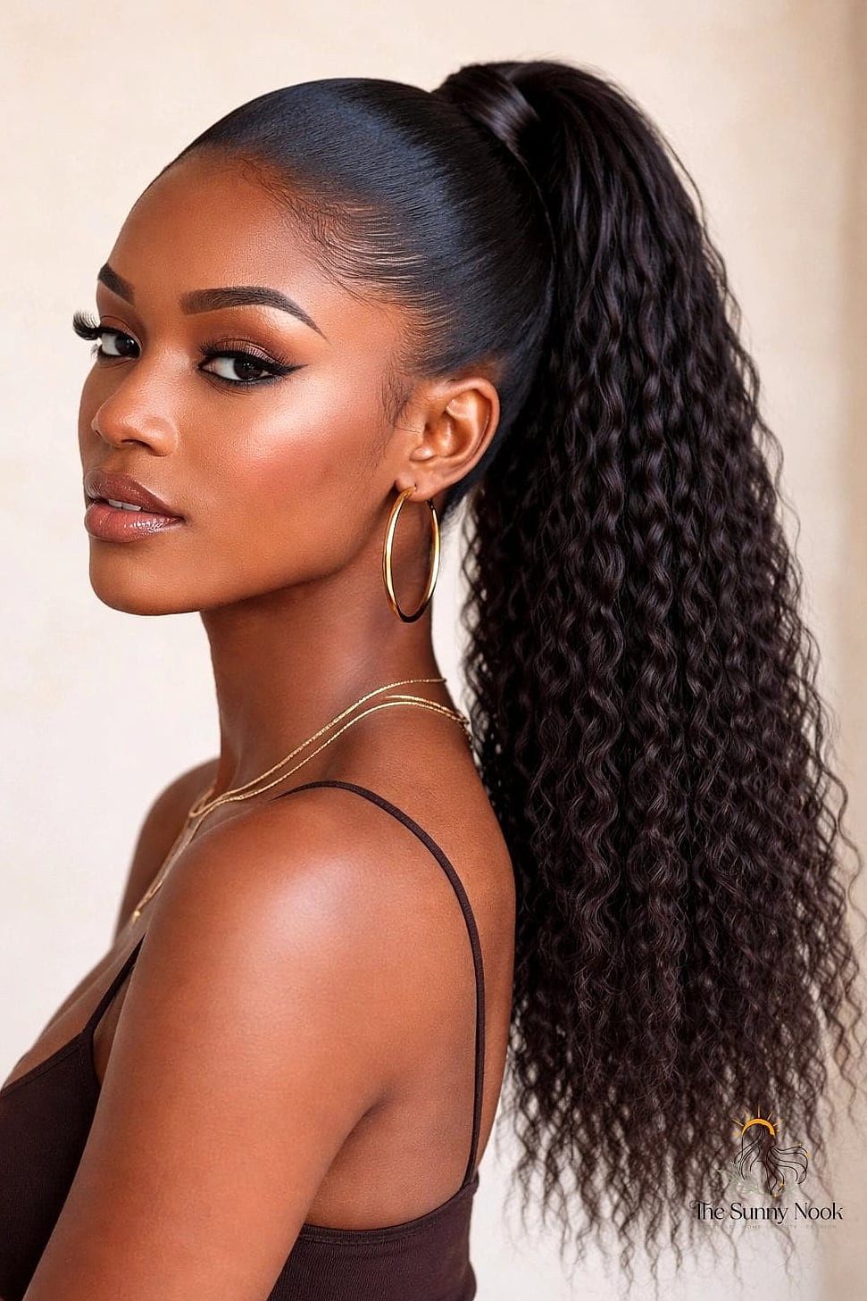 21 Simple Ponytail Hairstyles to Show Your Stylist ASAP 17 Ponytail With Crimped Ends