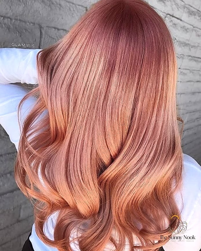 17 Tan Skin Hair Color Ideas to Save Before They Blow Up 17 Rose Gold Balayage