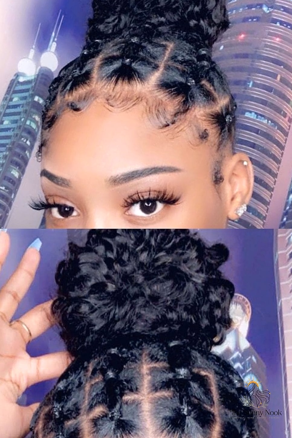 25 Rubberband Hairstyles Natural Hair That Are Both Cute and Low Maintenance 23 Rubberband Ponytail with Accent Braid
