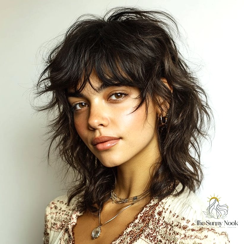 25 Boho Hairstyles For Short Hair That Are Actually Easy to DIY 15 Shag with Thin Face-Framing Braids