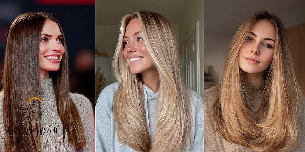 27 Easy Straight Hairstyles to Show Your Stylist ASAP 6 Sharp Blunt-Ends Lob with Side Part