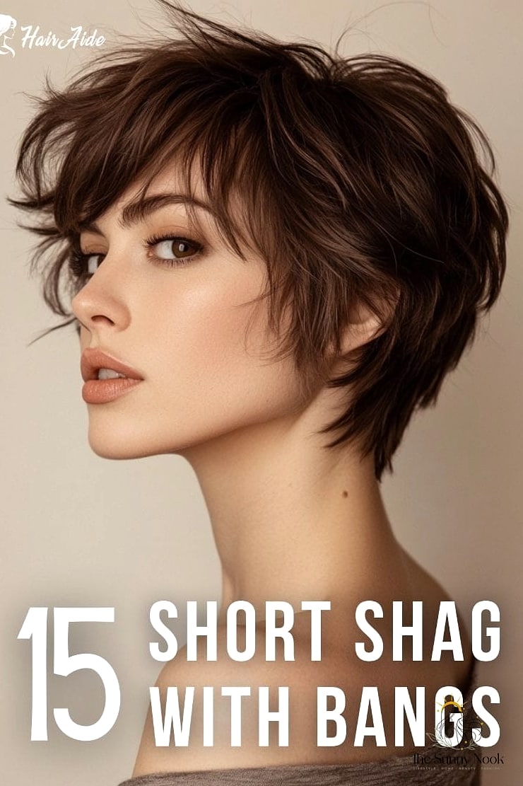 Short shag with wispy fringe