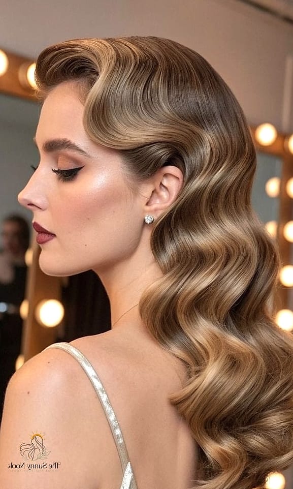 15 Gorgeous Wavy Hairstyles Short Hair for Every Hair Type 8 Side-Swept Wavy Bob with Bangs