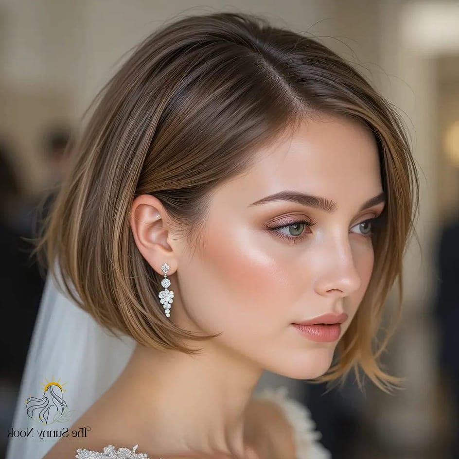 Sleek Bob Tucked Behind Ears