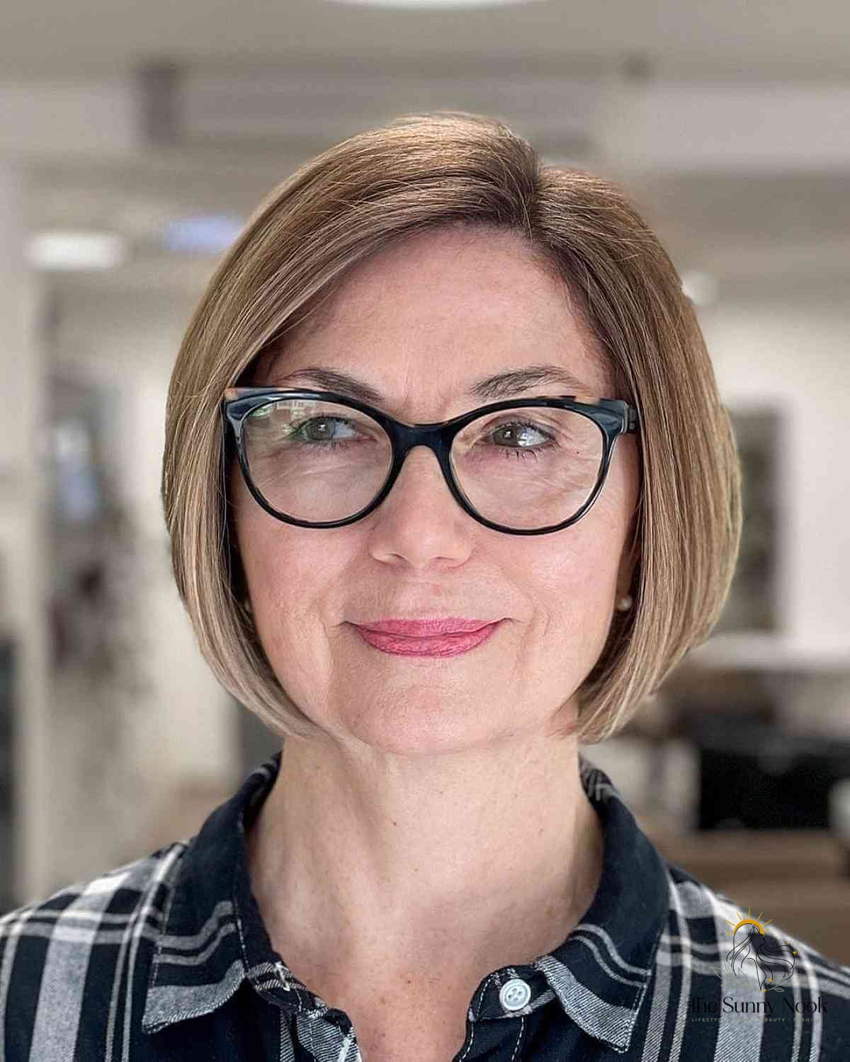 Sleek Bob with a Side Part