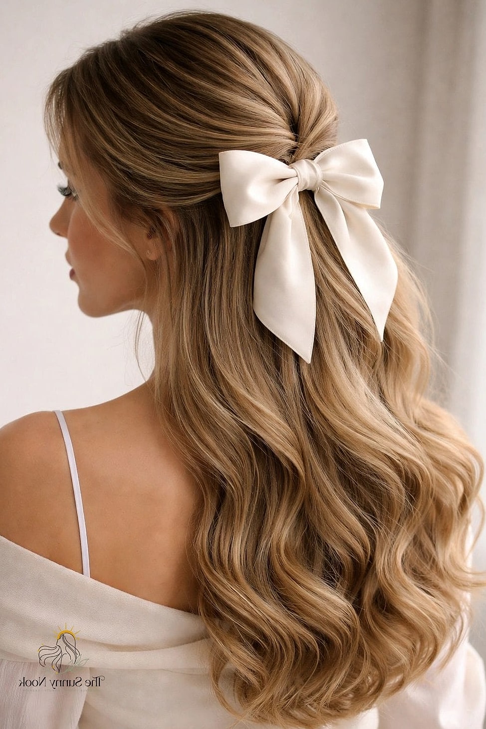 Sleek Half-Up With Bow Detail