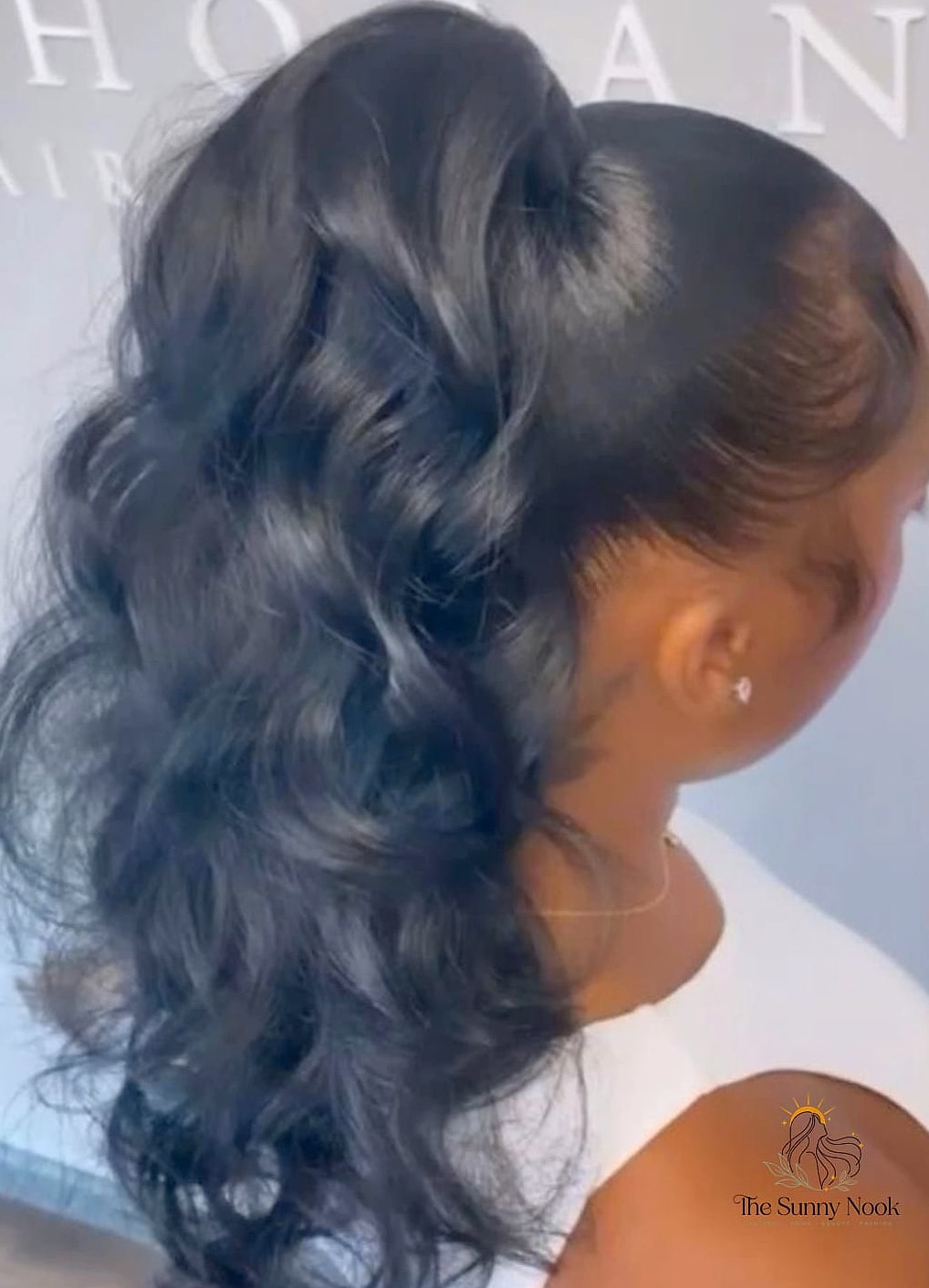 Sleek High Ponytail with Baby Hairs