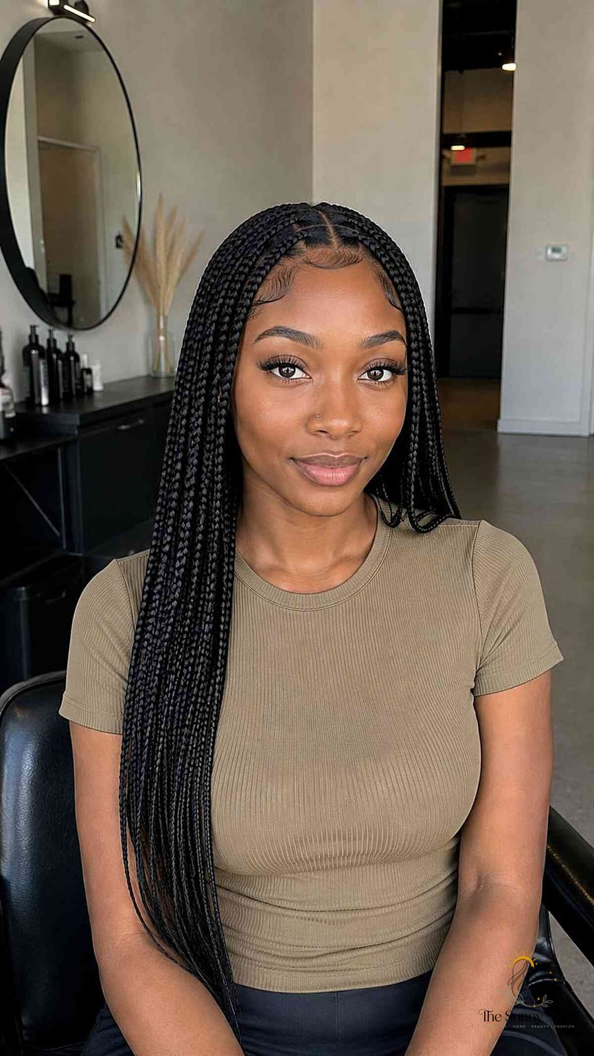 18 Knotless Braid Hairstyles Ideas You Need to Try Right Now 10 Sleek Long Knotless Box Braids