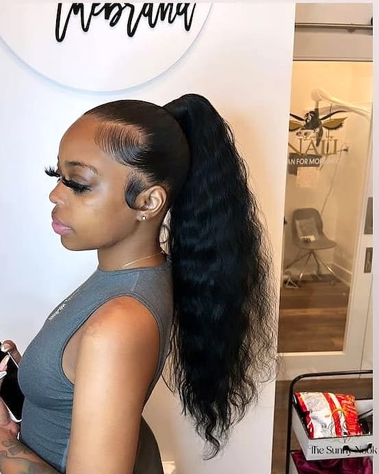 25 Frontal Ponytail Hairstyles That Belong on Your Inspiration Board 10 Sleek Low Pony with Front Poof