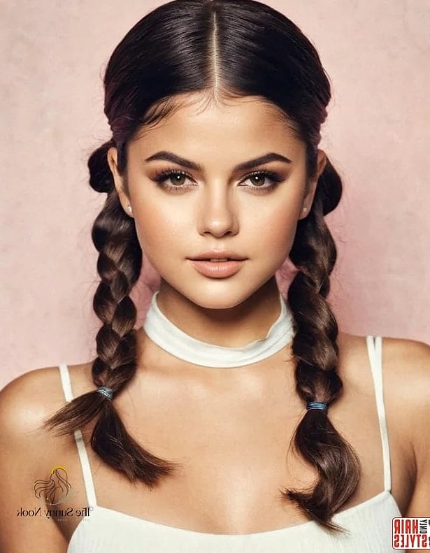 21 Cute Pigtail Hairstyles That Prove This Trend Is Here to Stay 2 Sleek Low Pigtails