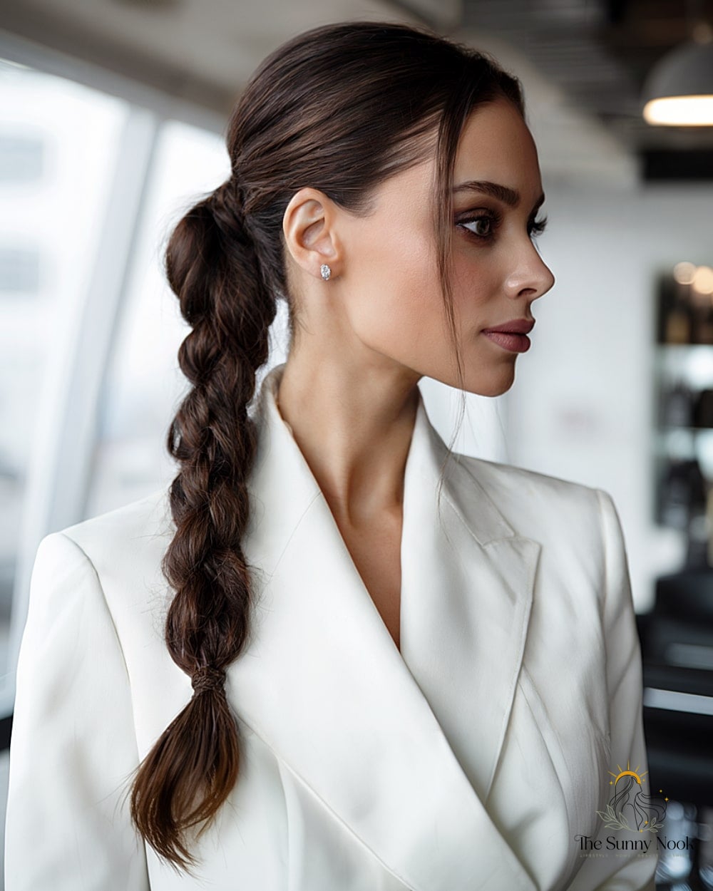 17 Long Thick Hair Hairstyles That Are Both Cute and Low Maintenance 13 Sleek Low Braid For Long Thick Hair