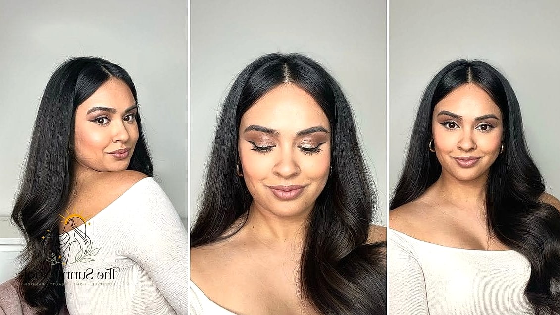 10 Cute Open Hair Hairstyles to Show Your Stylist ASAP 4 Sleek Middle Part With Glossy Shine
