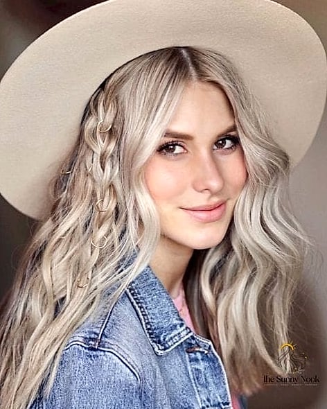 Sleek Middle Part With a Fedora