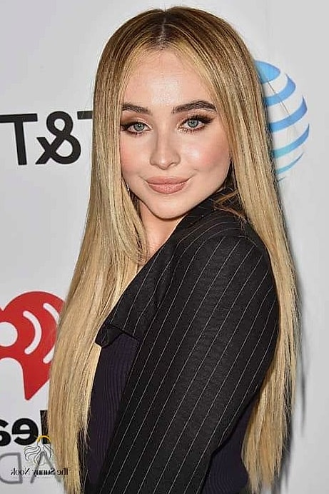 Sleek Straight Hair with a Middle Part
